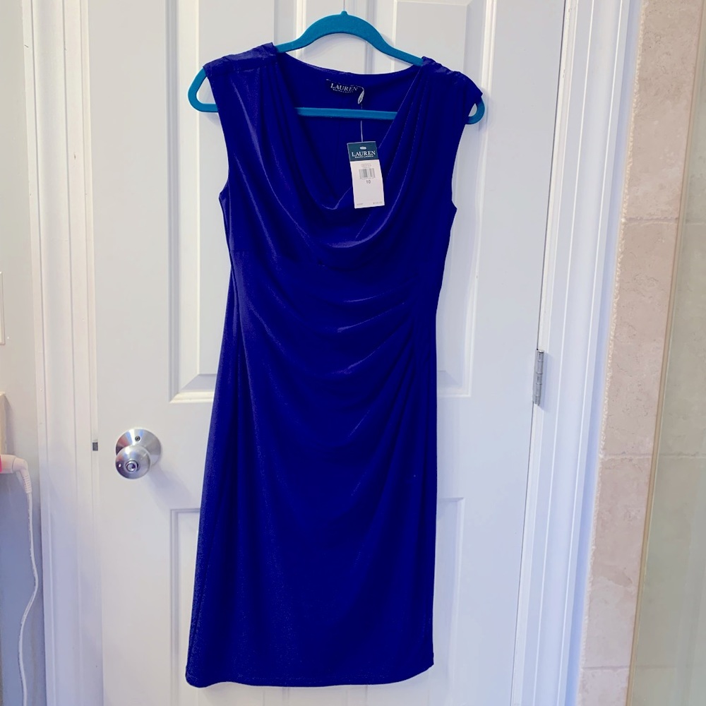 Size 10 Ralph Lauren Purple/blue Dress NWT